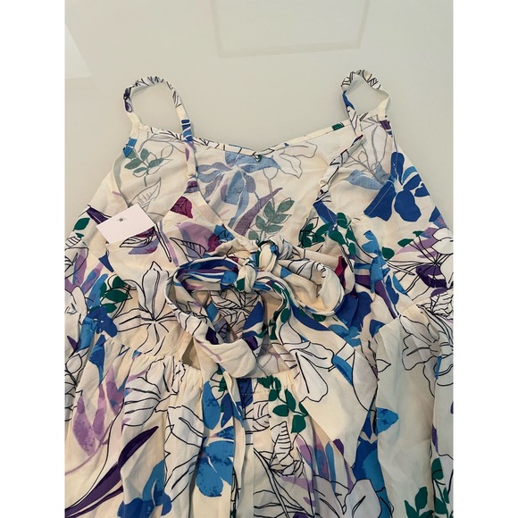 Isabel Maternity Women's Size XL Tie Back Woven Maxi Maternity Dress NWT Floral - Picture 6 of 6